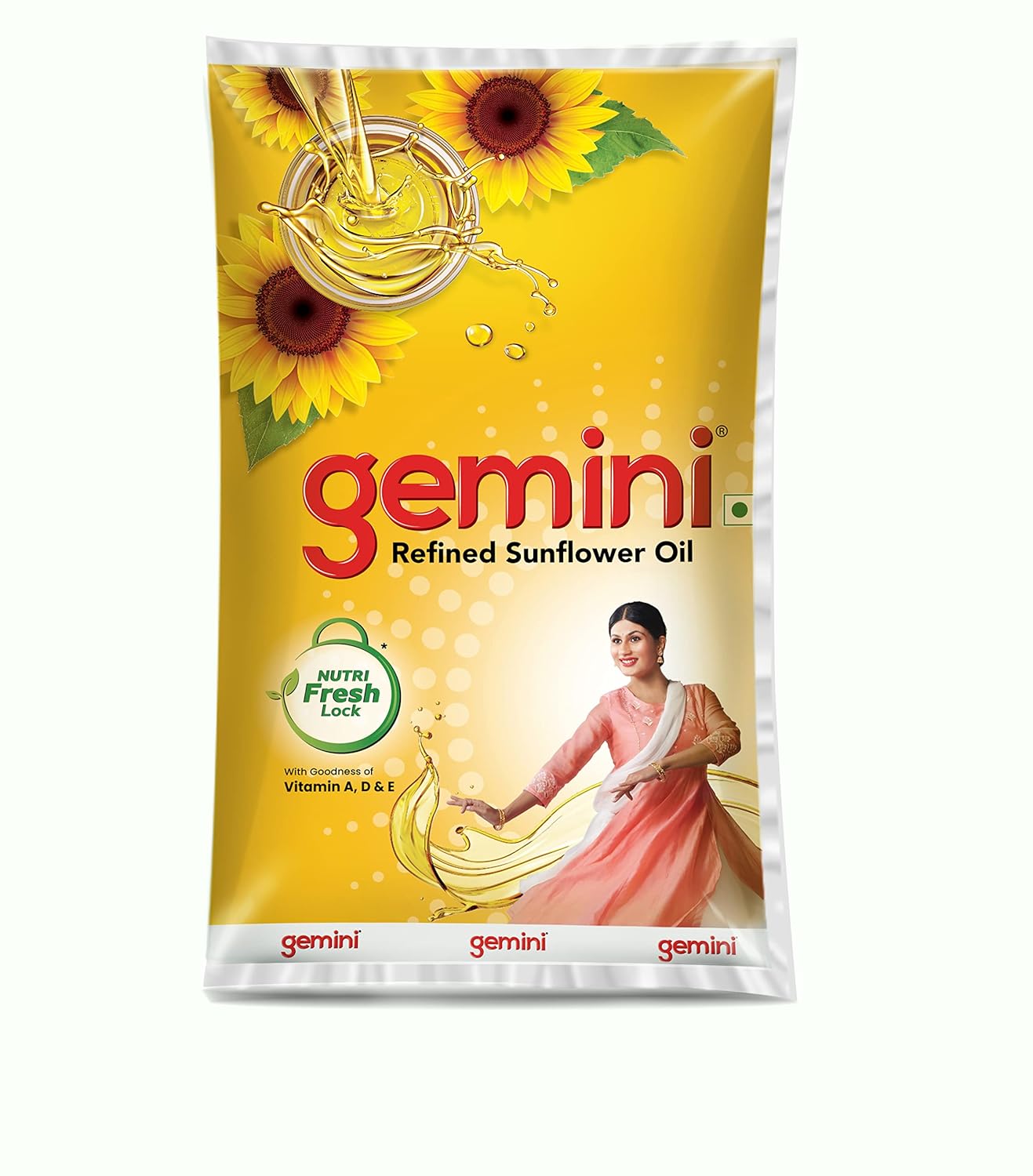 Gemini Refined Sunflower Oil, 840 g Pouch