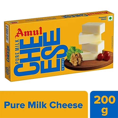 Amul Pure Milk Cheese Cubes, 200 g (8 pcs)