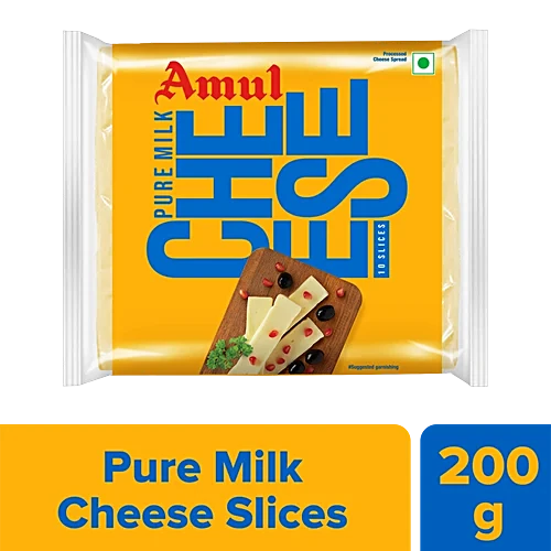 Amul Pure Milk Cheese, 200 g (10 pcs)