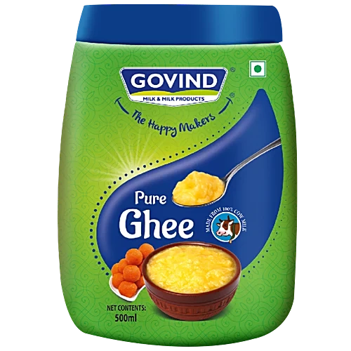 Govind Pure Cow Ghee, 500 ml Jar